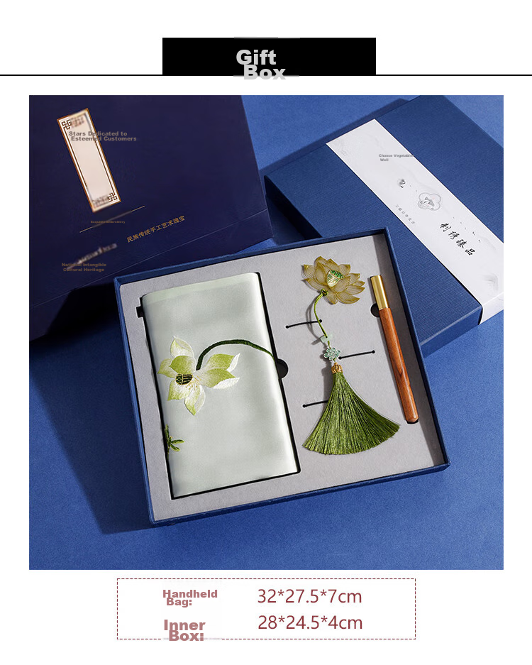 Hangsifu Suzhou Silk Scarf, Bookmark Pen Set, Mulberry Silk Shawl, Outer Wrap, Autumn And Winter Season, Mother's Birthday Gift 3