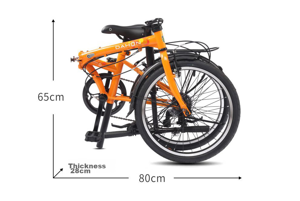 DAHON Folding Bicycle, 20-Inch Ultra-Light, 6-Speed, Commuter Folding Bike HAT061, Gree 4