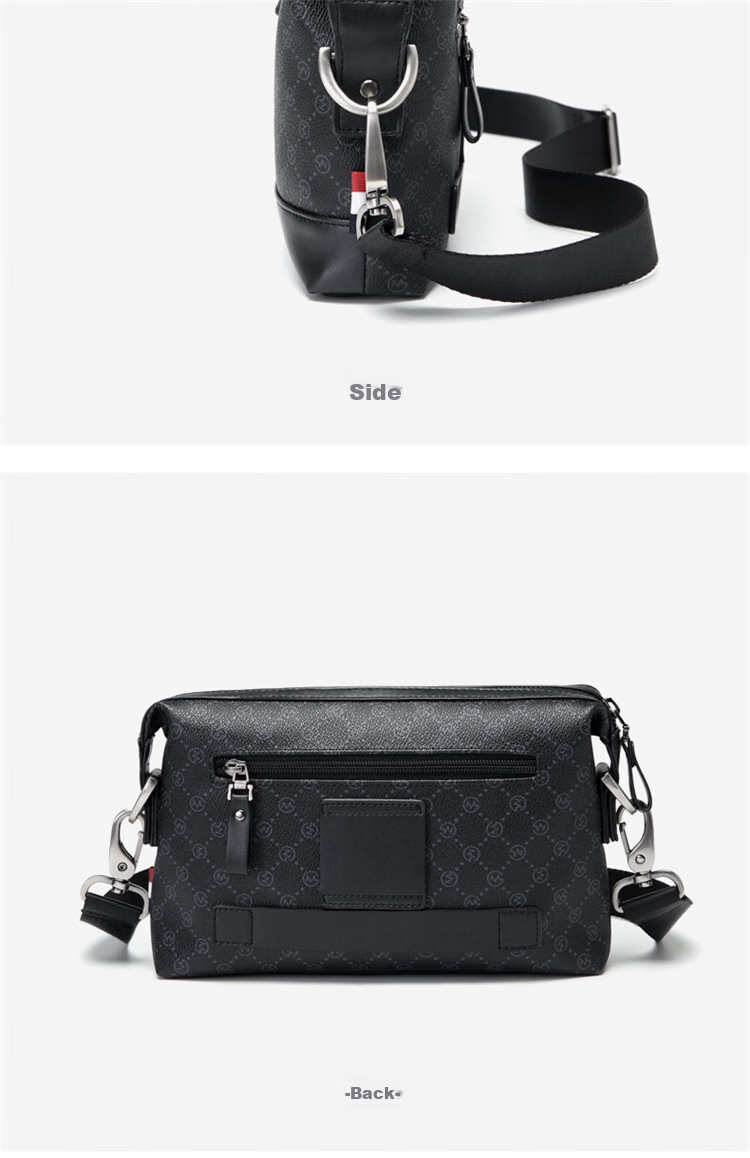 GOLF Shoulder Bag for Men, Printed Water-Resistant Large Capacity Trendy Crossbody Bag, Multifunctional Hand-Held Bag, Casual Fashion Waist Pack 5I597258J Black 23