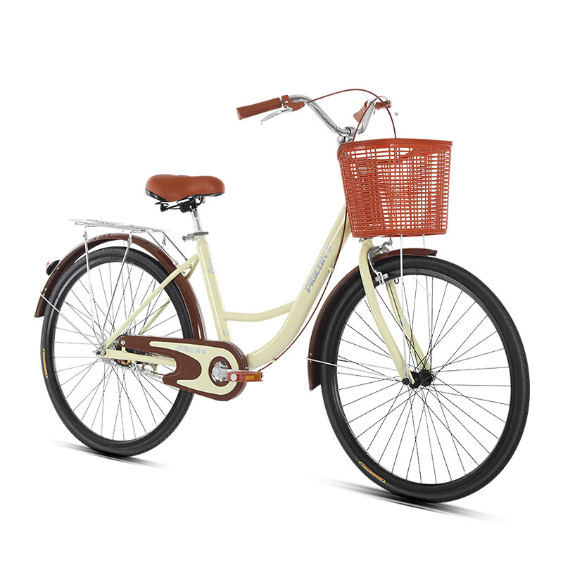 FG FLYING PIGEON City Bicycle, 24-Inch, Tubeless Solid Tire, Commuter Bike for Men And Women, Adults, Students, Children, Urban Retro Style