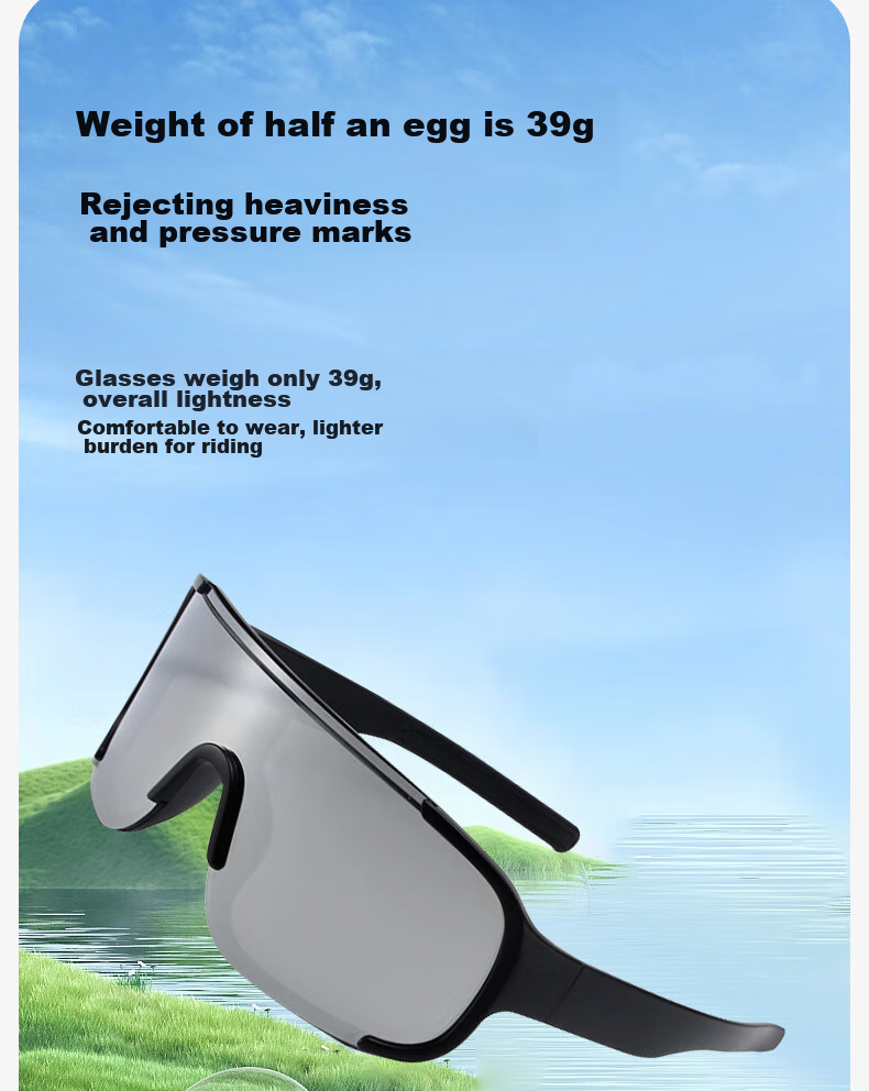 FESETE Cycling Sunglasses, Mountain Climbing Goggles, Mountain Biking Protective Sunglasses, Windproof, Dustproof, Splash-Resistant, for School 6