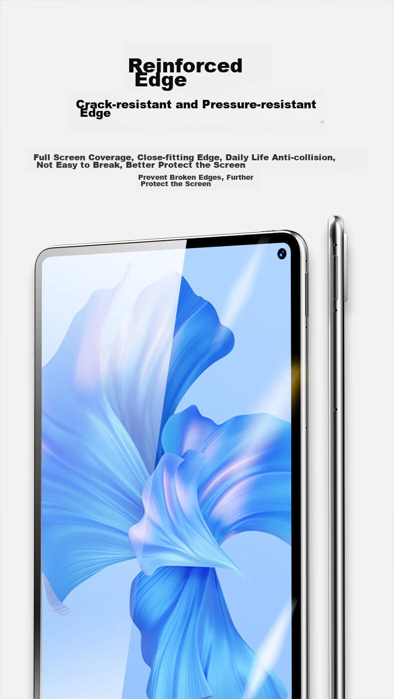 CangHua Tempered Glass Screen Protector for Huawei MatePad Pro 11 (2024/2022 Models), Full Coverage Anti-Drop Anti-Fingerprint HD Protective Film for 11-Inch Tablet 9