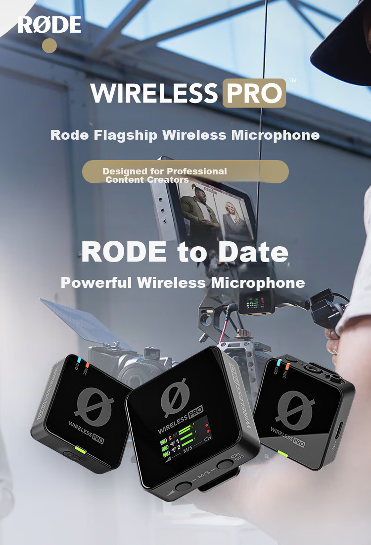 Rode Wireless Go3 Clip-On Microphone System, Dual-Channel, for Outdoor Use, Live Streaming, Recording, Interviews, VLOGs, Compatible with Computers, Cameras, And Smartphones - Red 1