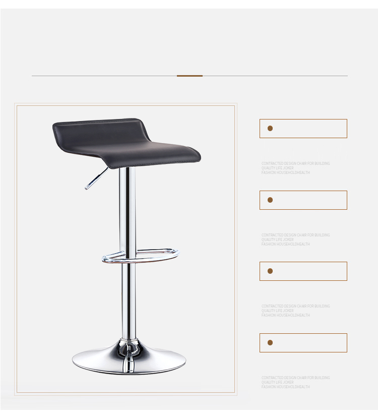 Huakaizhixing Bar Stool, Adjustable Height Chair, High Chair, Bar Stool, Office Chair with Backrest, XK2201 Black 9