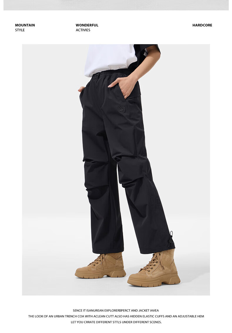 CAMEL [Paratrooper Pants], Quick-Dry Cargo Pants for Women, Loose Wide-Leg Trousers, Outdoor Hiking And Mountaineering Pants, Parachute Pants 9196 7