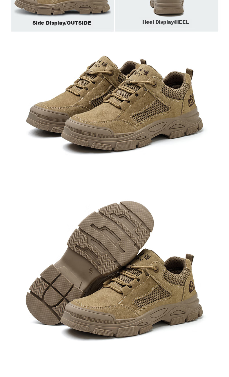 LAOGUANJIA Men's Safety Shoes, Summer Breathable Comfortable Wear-Resistant, Electrical Insulation Non-Slip Work Functional Shoes 390 Size 45 18