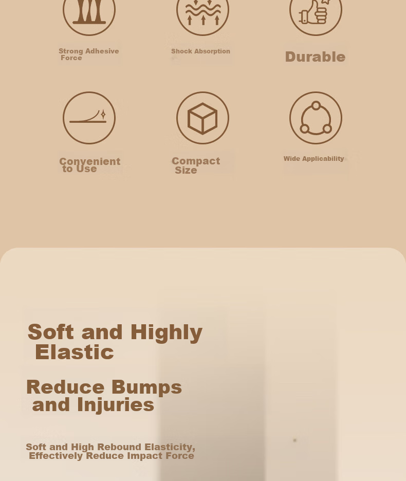 Deli [Lowest Price Online], High-Elasticity Rubber Anti-Collision Particles, Refrigerator Stickers, Anti-Collision Pads, Anti-Collision Stickers, 13mm*5.5mm, 20 Pieces/bag, Soft Anti-Bump, JF117 3