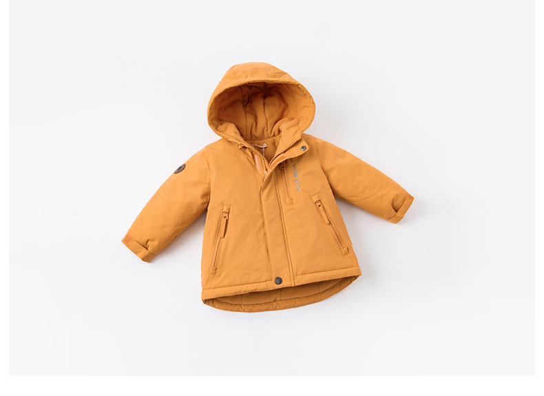 DAVE & BELLA Kids Cotton Padded Jacket Girls Winter Coat Boys Thickened Hooded Cotton Coat 17