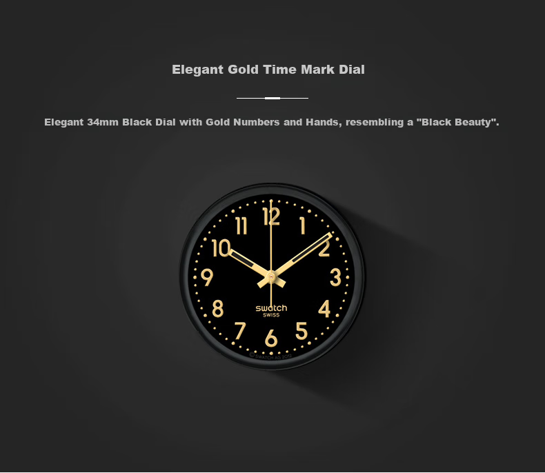 Swatch Swiss Watch, Simple Quartz Wristwatch for Middle And High School Students, Exam Graduation Gift, Gold Password 2.0 3