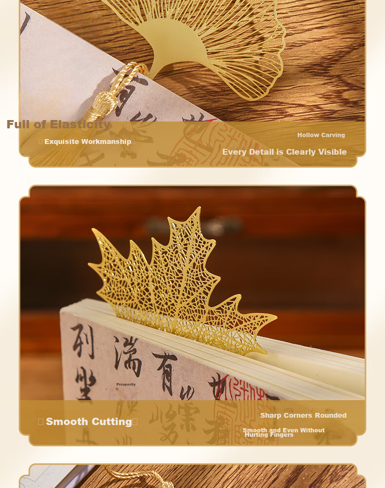 Sannianerban Chinese Style High-Quality Commemorative Metal Bookmark Cultural Creative Product Student Gift Birthday Gift for Girls Graduation Gift Student Small Gift Prize 10