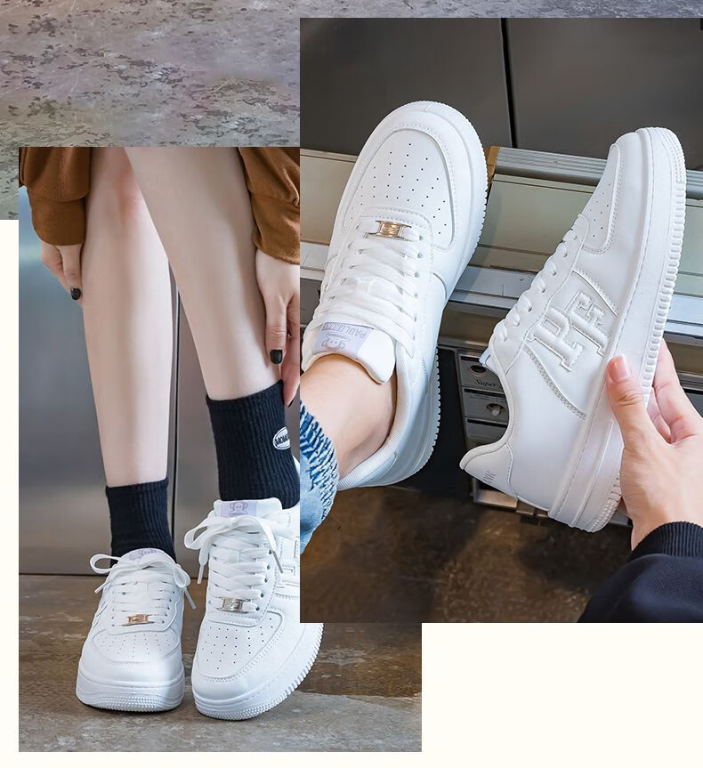 Paul Frank Casual Shoes, Women's White Sneakers, Versatile Couple Style, Men's Campus Fashion Sports Skateboard Shoes, 254U White Women's Size 37 5