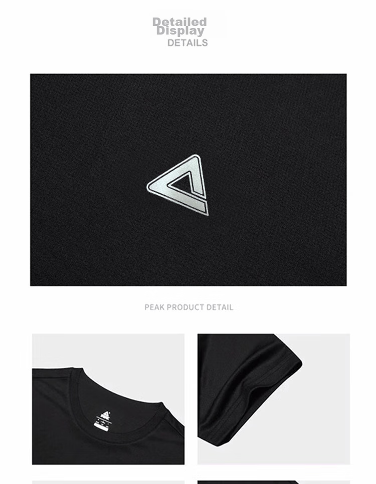 PEAK Sports Outfit Set for Men, Short-Sleeve Shorts, Summer Breathable Quick-Dry T-Shirt, Men's Running Casual Fitness Wear, Training And Morning Jogging 17
