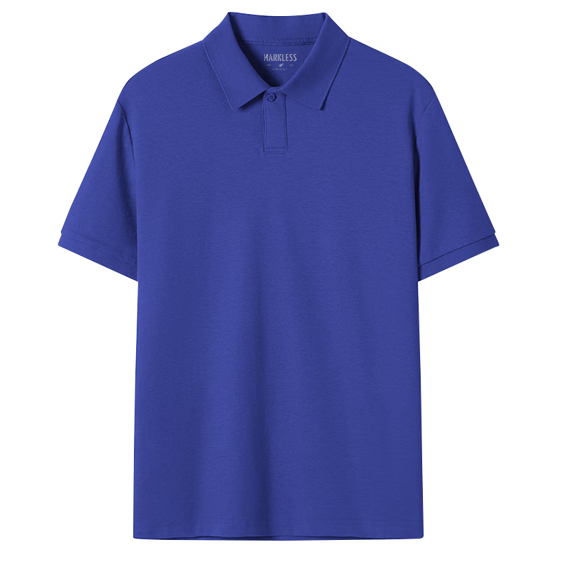 MARKLESS Men's Short-Sleeve Summer Polo Shirt, Casual Top with Collar, T-Shirt PLB3635M, Klein Blue, 2XL