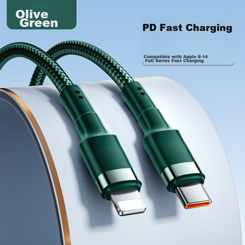 Nengshi Apple Charging Cable, IPhone 14 Data Cable, PD Fast Charging Cable, 30W Charger Cable, Suitable for 13 Pro Max/12 Plus/11 XS Phones, Charging Cable, 2 Meters, Gree