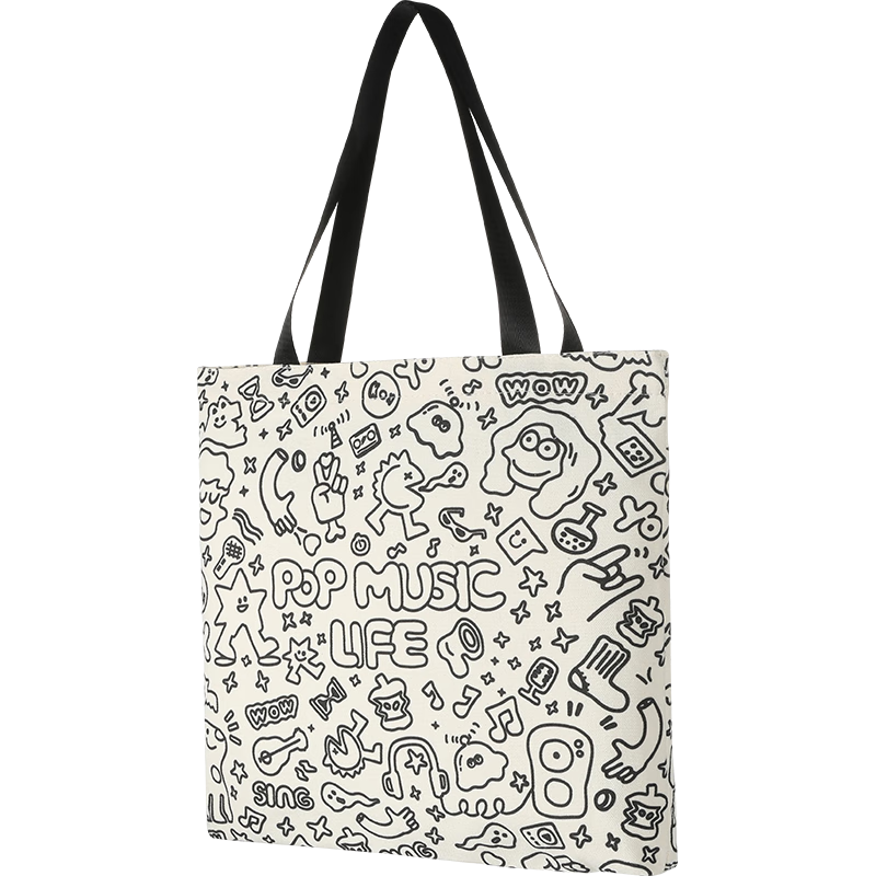Siwangongli Canvas Bag, Women's Handbag, Simple Large Capacity Shoulder Bag, Artistic Fashion Canvas Tote, Eco-Friendly Bag, Storage Pouch