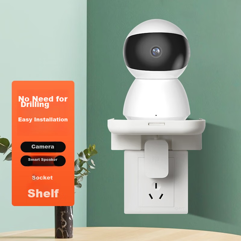 Zhiercheng Socket Panel Storage Rack, Smart Speaker Stand Camera Bracket, No Drilling Required, Can Hide Wires, Suitable for Xiaolai Xiaodu And Other Smart Speakers, Cameras, Ornaments, And More