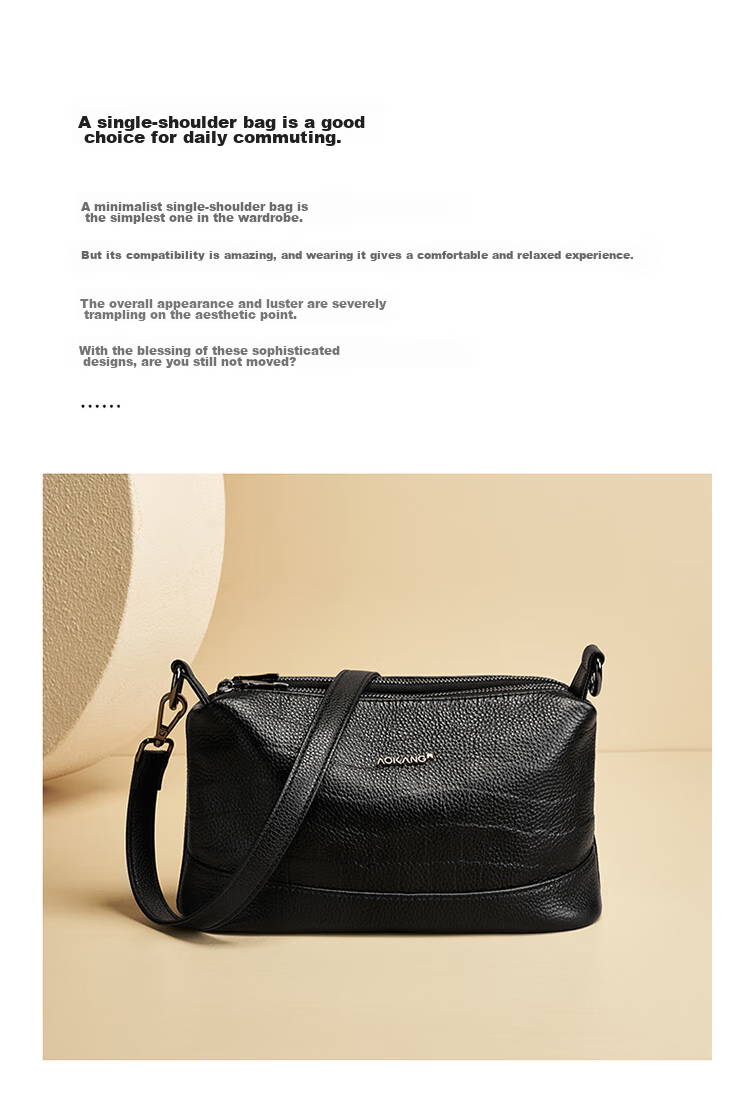 Aokang Women's Handbag, 2026 New Trendy Cowhide Small Square Bag, Light Luxury Crossbody Shoulder Bag, Birthday Mother's Day Gift for Mom Or Wife 3
