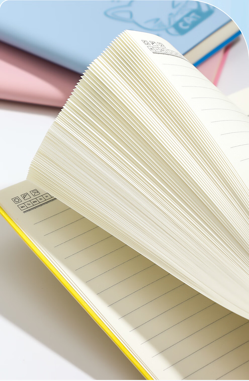 Zuolanzhe A6 Pocket Notebook, Small Notebook with High Aesthetic Value, Cute And Portable, for Exam Preparation, Student And Teacher Memo Pad, Soft Leather Portable Notebook, Stationery Customization, Pink 9