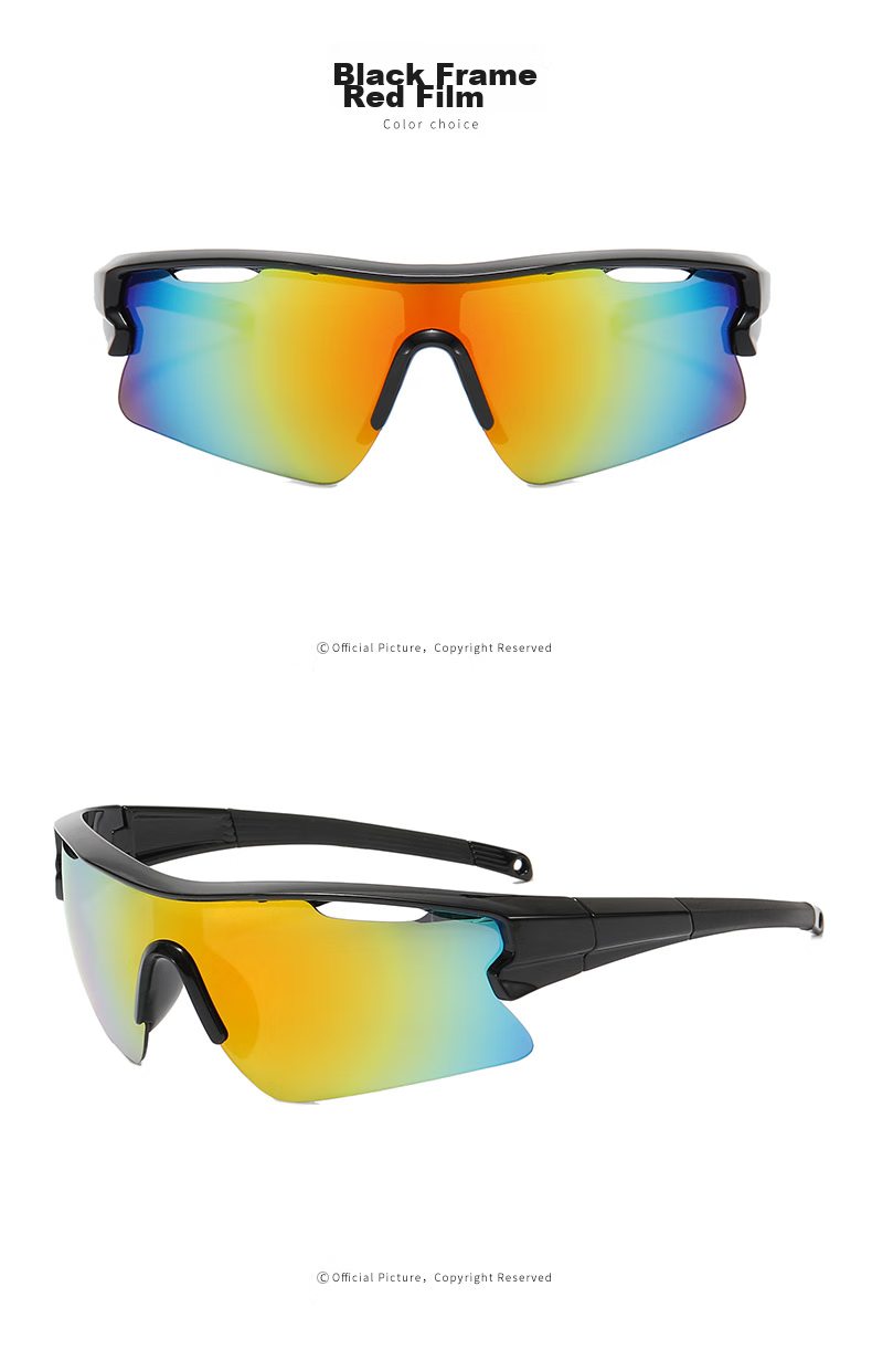 BIKEBROS Cycling Glasses, Multi-Color Windproof Mountain Bike Glasses, Sports Outdoor Running Motorcycle Bicycle Riding Equipment, Bicycle Accessories [Night Vision Black Frame with Yellow Film] 8