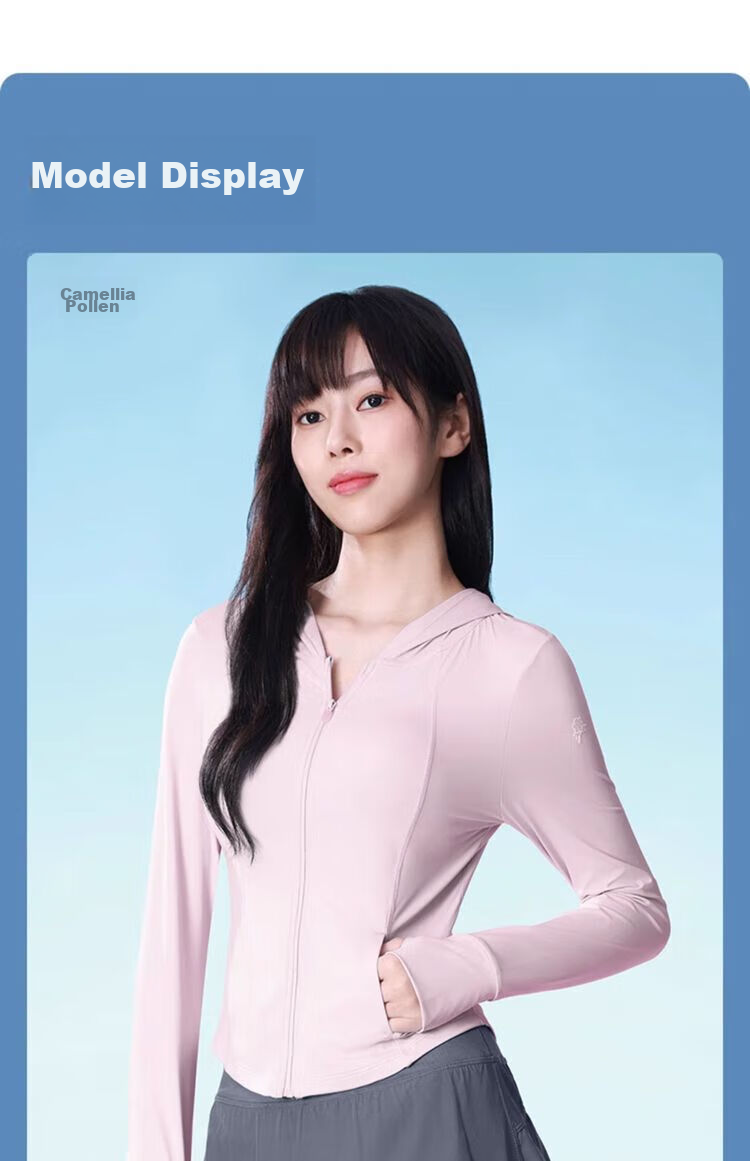 CAMEL [Camellia Series] Sun Protection Clothing, Slim Fit, Spring And Summer UV-Resistant, Cool-Feeling Quick-Dry Sun Protection Garment for Women, A24BA6K162 19