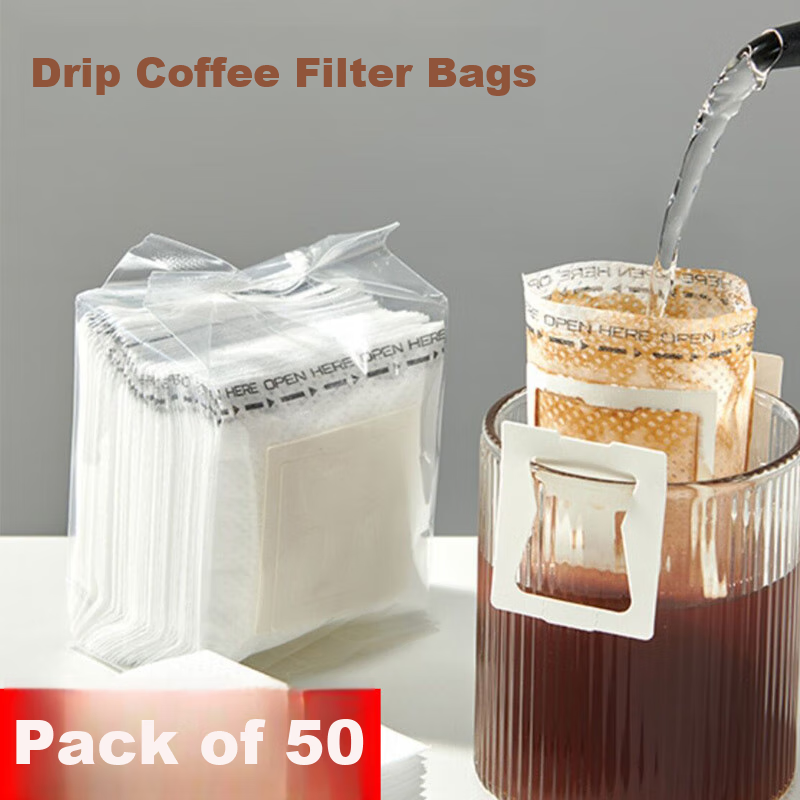 BJ Hanging Ear Coffee Filter Paper, Portable Drip-Style Pour-Over Filter Cup, Filter Paper Bag, Coffee Powder Filter Bag