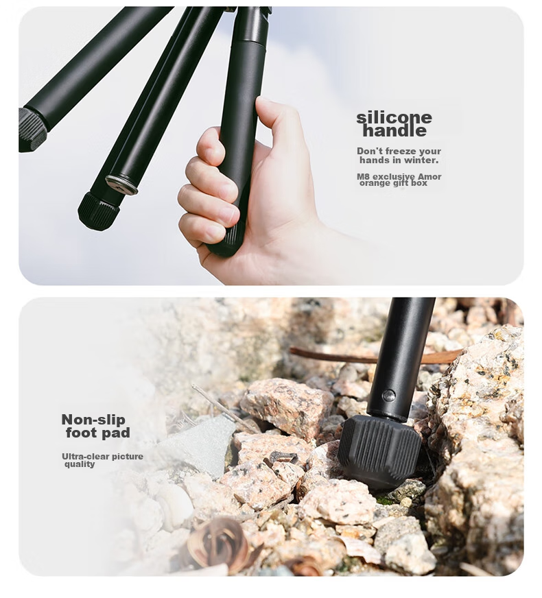 Youlanzi Ulanzi MT-63 Camera Reverse Folding Tripod, DSLR Climbing Outdoor Stand, Mini Portable Photography Tripod, 360° Pan Head, Detachable Center Colum 10