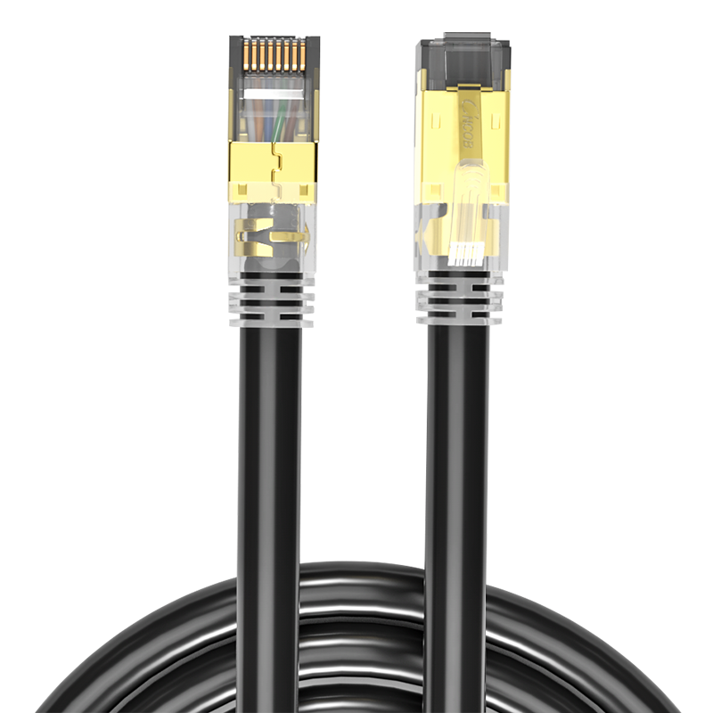 CNCOB Cat8 Ethernet Cable, Engineering Grade Double-Shielded Pure Copper 8-Core Twisted Pair Cable, Gaming Network Cable, 10 Gigabit Patch Cord, Home Computer Network Connection Cable, Cat8 Ethernet Cable, 8 Meters, CN-5003