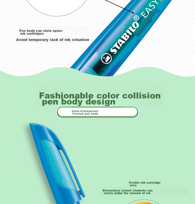 STABILO Growth Pen [Graduation Gift for Men And Women], German Import, Third-Grade Elementary School Student Calligraphy Practice Pen, Correct Posture Back-To Gift, Lemon Green EF Nib 5