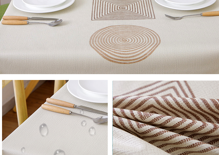 MOON TIME Tablecloth, Fabric Waterproof And Oil-Resistant, Washable Dining Table Cover, Rectangular Table Mat, PVC Table Pad, 140*180cm 8