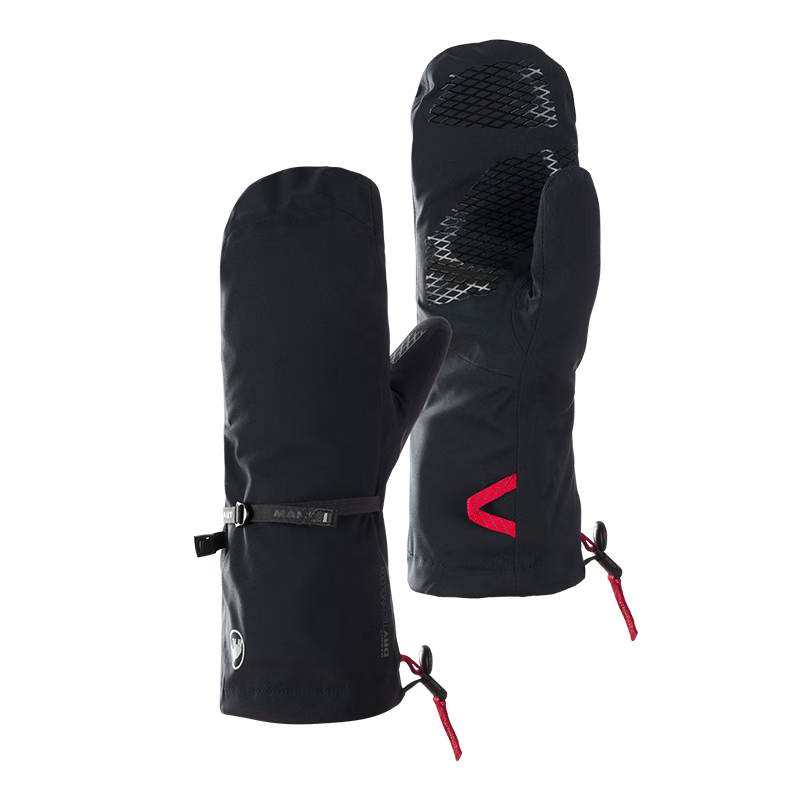 MAMMUT Shell Unisex Outdoor Hiking Windproof Quick-Dry Wear-Resistant Gloves 1190-00030 Black Size 8