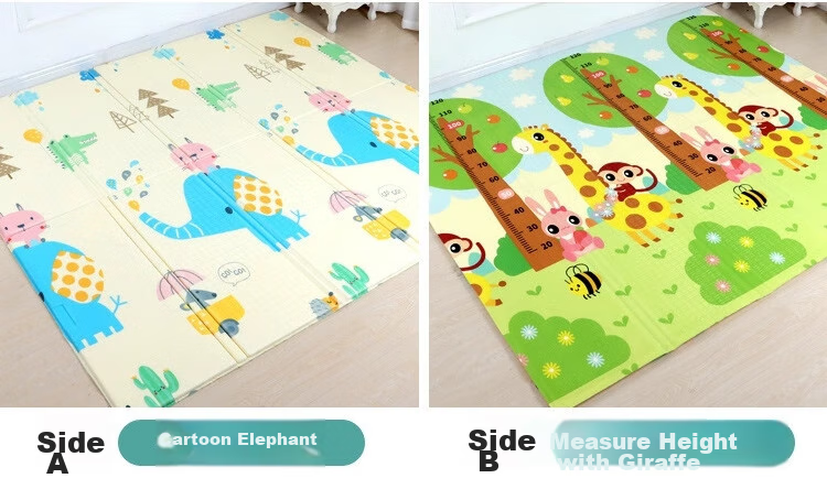 JOYNCLEON Crawling Mat, Baby Cartoon Play Mat, Infant Thickened Living Room Foldable Double-Sided Carpet, Jwj32985 9