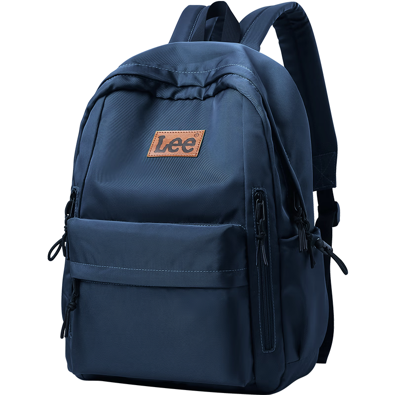 Lee Men's Backpack Large Capacity Laptop Bag Trendy Brand Travel Bag for High School and College Students Navy Blue