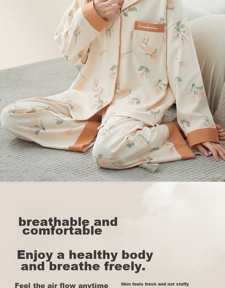 JOYNCLEON Maternity Pajamas, Soft And Breathable for Spring And Summer, Nursing Wear for Pregnant Women, Postpartum Loungewear, XL Jyz62756 5