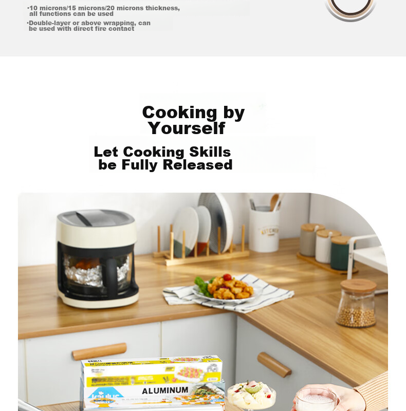 Kaulus Aluminum Foil for Air Fryer, 40 Meters Wide * 30 Cm Thick, Oven Baking And Barbecue Specialized, Oil-Proof, Thickened Aluminum Foil 9