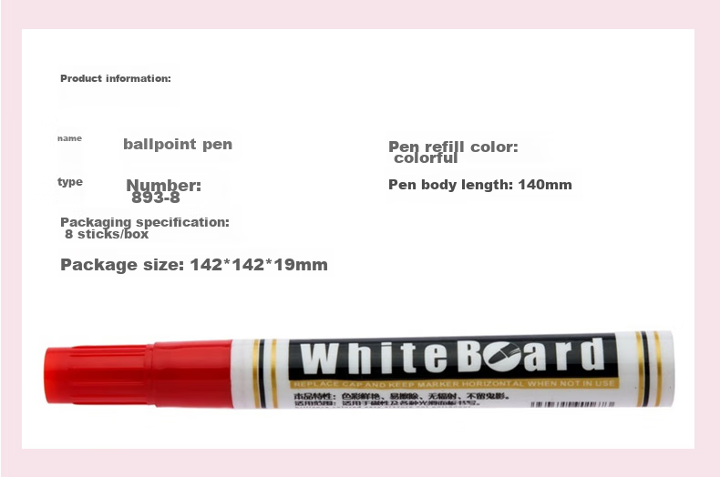 HERO Whiteboard Markers [Pack of 10], Black, 893 3