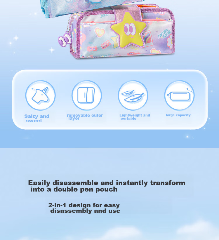 TigerFamily Large Capacity Stylish Pencil Case for Primary School Students, Lightweight Stationery Box for Children, New Year Gift for Boys And Girls 3