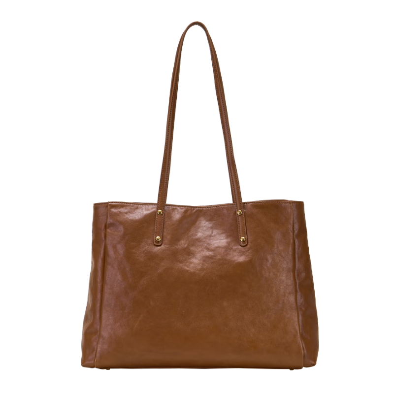 Hush Puppies Women's Tote Bag Genuine Vegetable Tanned Top Layer Cowhide Large Capacity Gift for Women's Day Girlfriend Wife