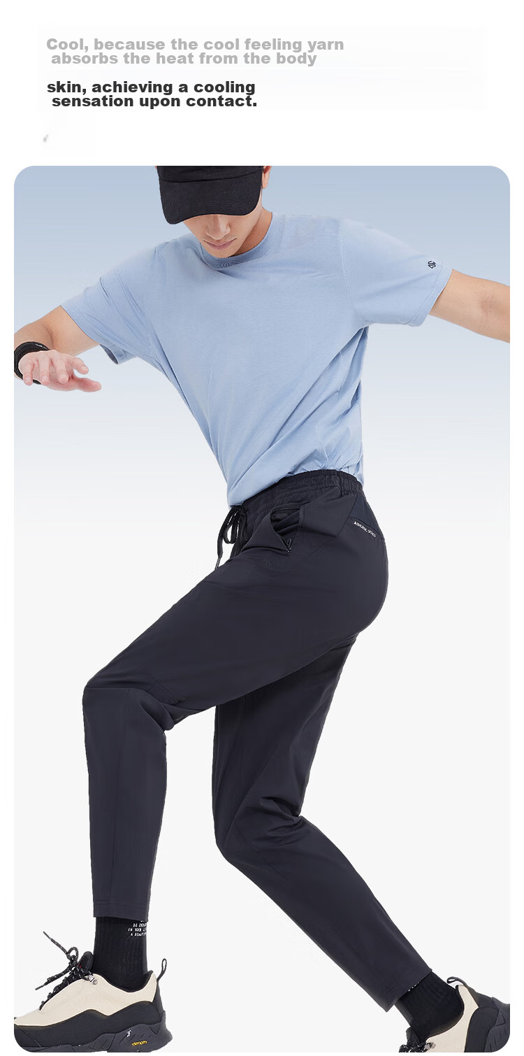 JD Original Men's Sports Pants, Quick-Dry Athletic Casual Trousers, High-Elastic Breathable Running Spring And Summer Fitness Long Pants for Men, Dark Gray 3XL 4