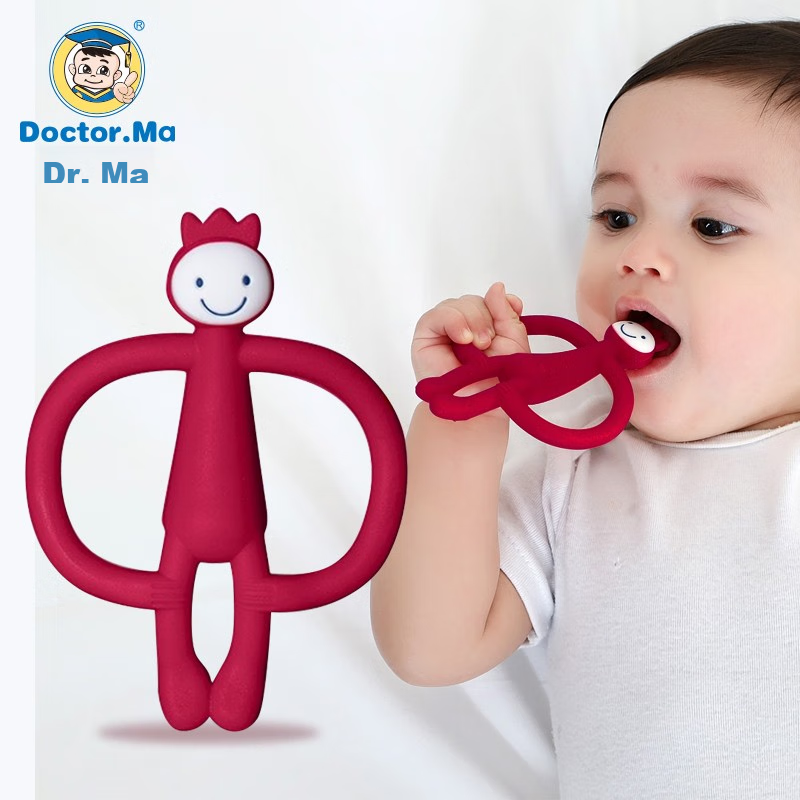 DOCTOR MA Baby Teether Silicone Teething Stick, Anti-Finger Sucking, Baby Comfort Biting Toy, Anti-Thumb Sucking Device, Oral Fixation Monkey