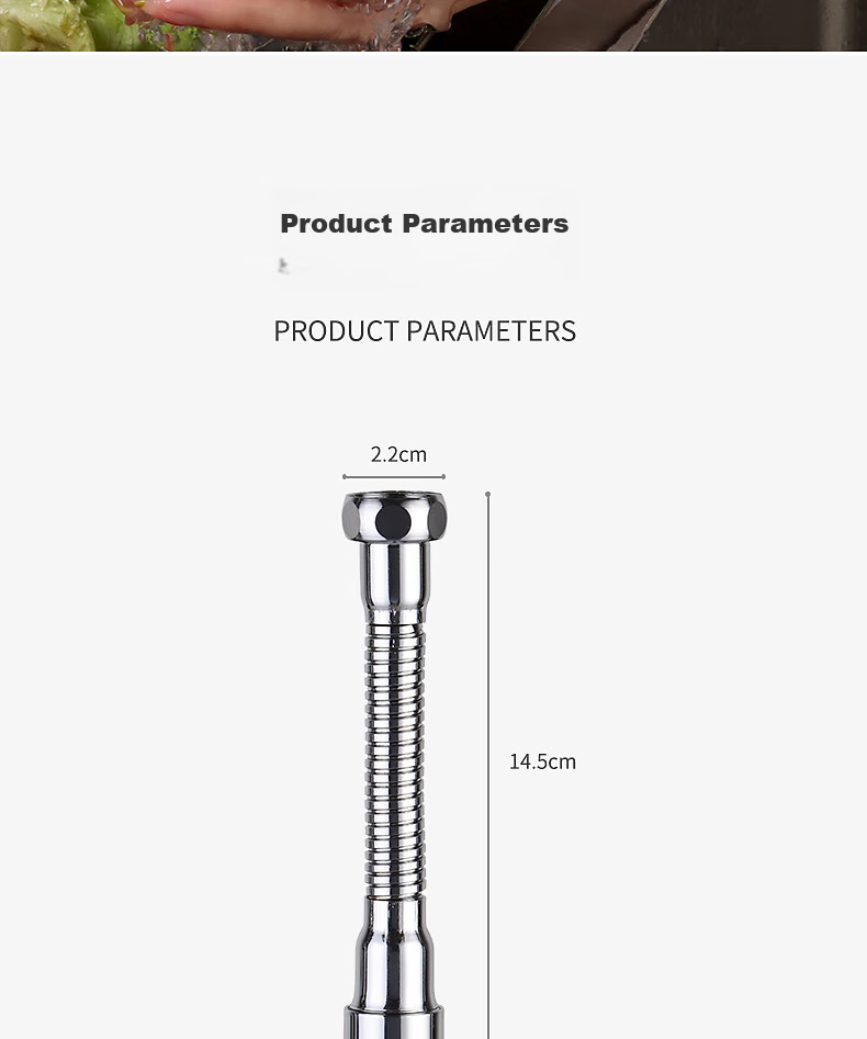 BJ Faucet Extender, Splash-Proof Head, Anti-Splash Faucet, Kitchen Universal Faucet Filter, Water-Saving Aerator 12