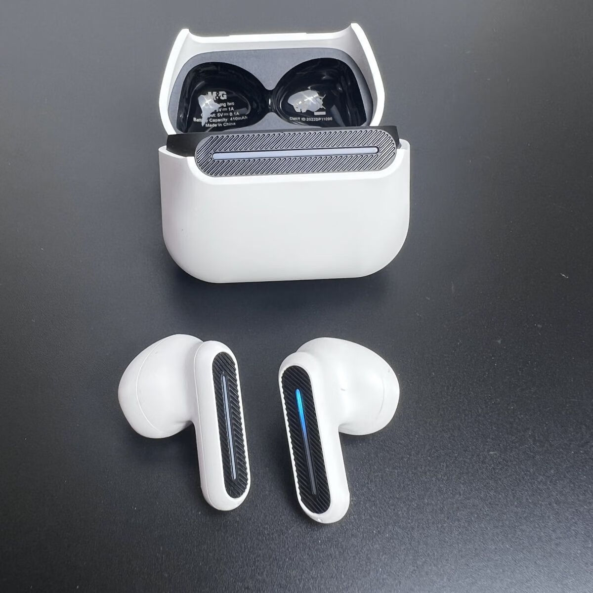 Langston True Wireless Noise-Cancelling Bluetooth Earbuds Long Battery Life Music Gaming Dual Mode MG White 3