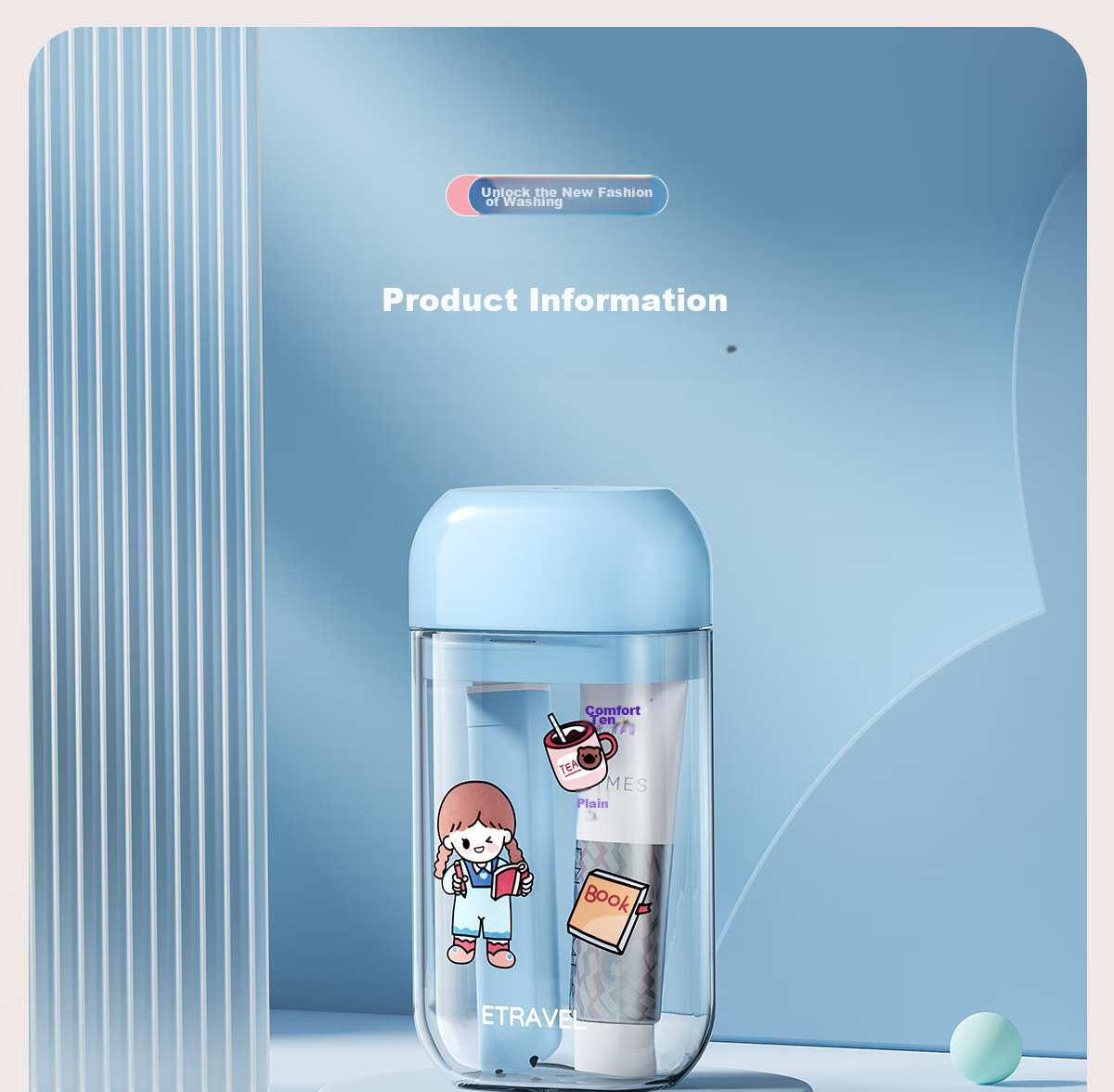 BADIGAO Travel Toiletry Cup Set with Toothpaste, Toothbrush, Portable Three-In Storage Box, Mouthwash Cup for Travel, Business Trips And Hotel Use 16
