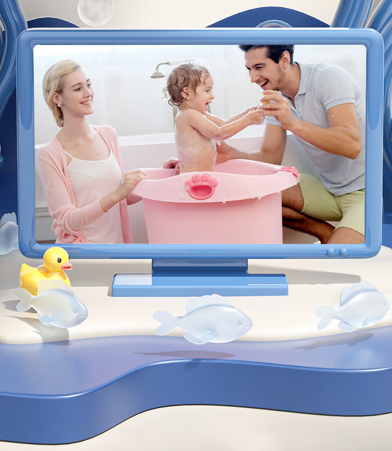 Babyhood Baby Bear Bathtub, Children's Bathing Tub, Infant Swimming Tub, Extra Large And Thick Baby Bathtub, 310 Blue 13