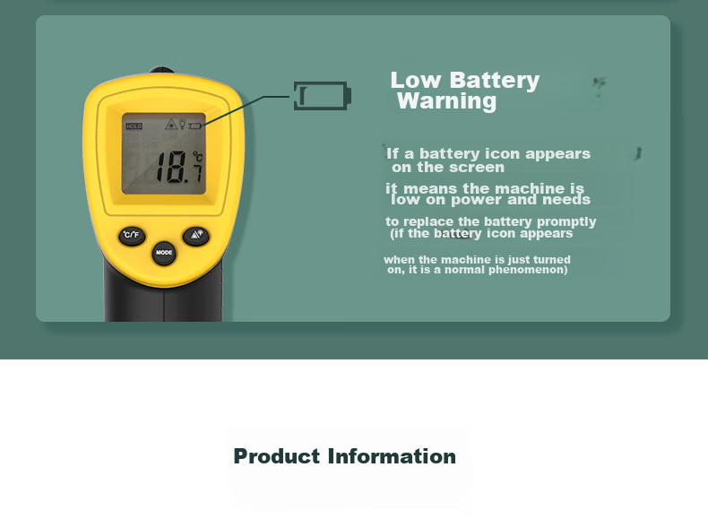 Deli Infrared Thermometer, Industrial High-Precision Temperature Gun, Kitchen Baking Water And Oil Temperature Meter 13