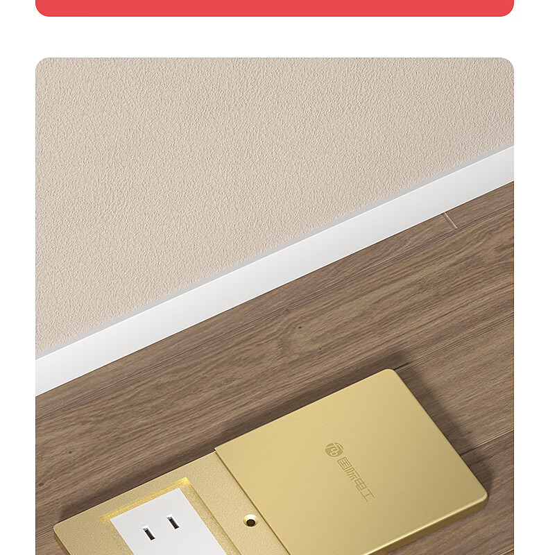 FDD Floor Socket, 86-Type Flat Push-In Floor Socket, Ultra-Thin Sliding Cover, Stainless Steel Waterproof Wall Concealed Box Floor Socket Box, Silver, Five Holes 14