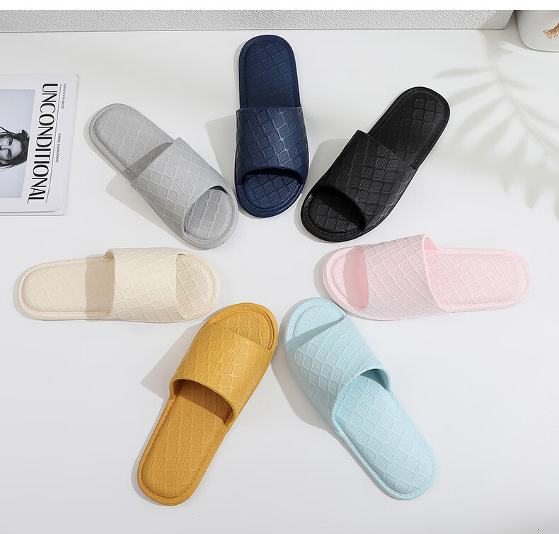 GUOLUOFEI Foldable Portable Ultra-Light Travel Slippers Hotel Summer Unisex Beige Size 42-43 6