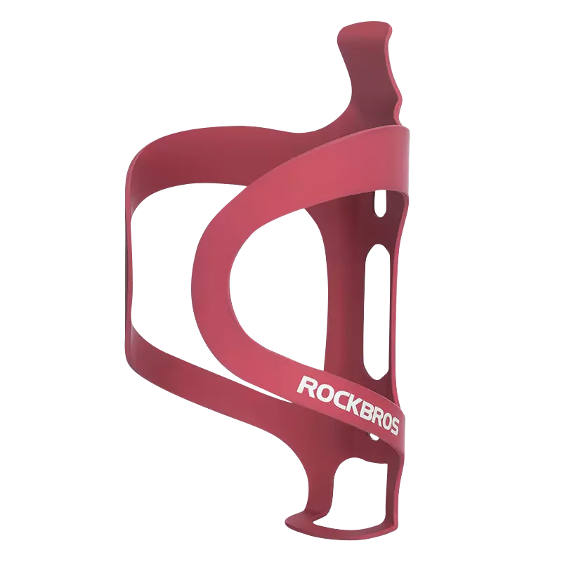 ROCKBROS Aluminum Alloy Bicycle Water Bottle Cage Mountain Road Bike Cup Holder Cycling Equipment Raspberry Red