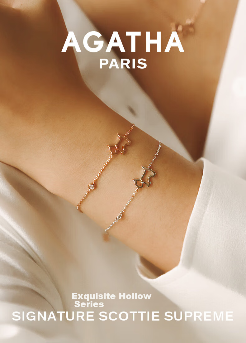 AGATHA Exquisite Hollow Silver Bracelet for Women Birthday Gift for Girlfriend and Best Friend Premium Feel 1