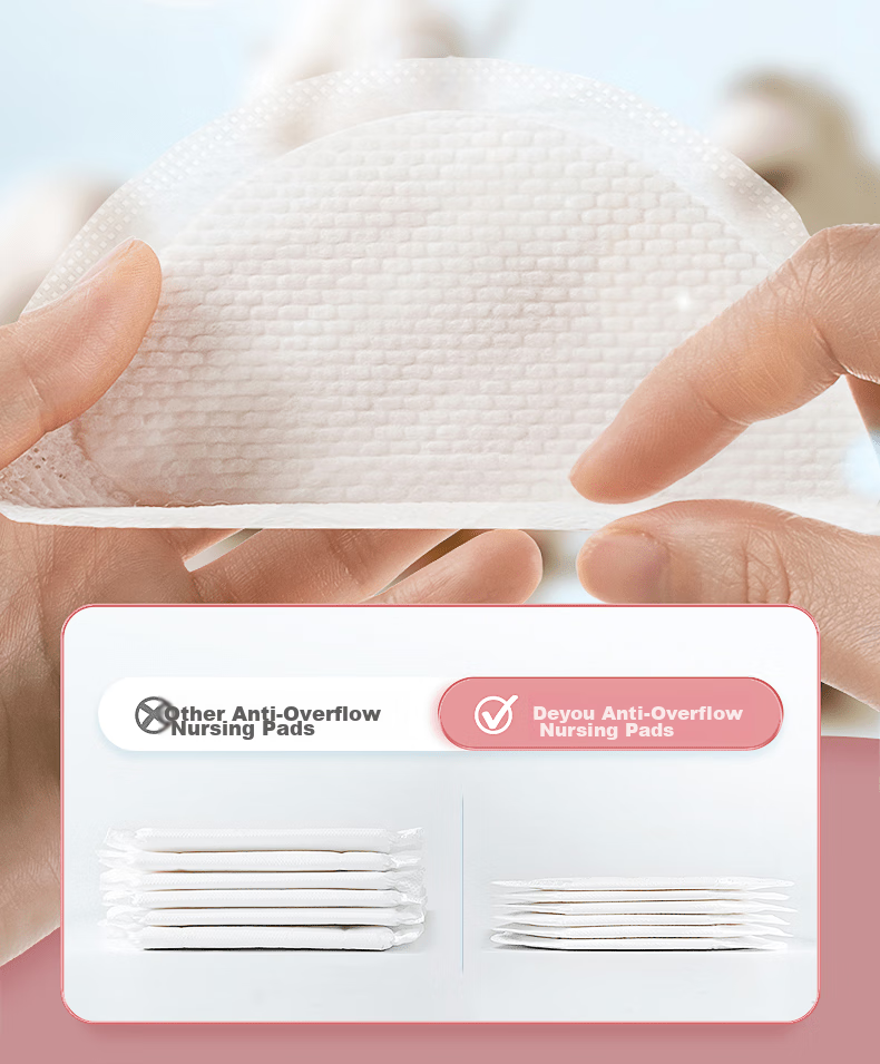 Deyou Disposable Breast Pads, 100 Pieces, Breathable Breast Pumps, Postpartum Milk Barrier Pads, Soft And Anti-Slip Nursing Pads 11