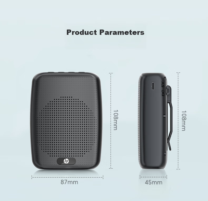 HP LS261 Wireless Lavalier Amplifier, Teacher-Specific Bluetooth Speaker, Small Loudspeaker, TF Card And USB Drive Recording Microphone, Outdoor Tour Guide Portable Teaching Device, Beige 26